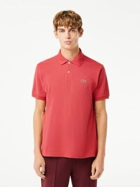141 LACOSTE Men's Classic Fit Piqué Polo - Salmon Pink, X-Large